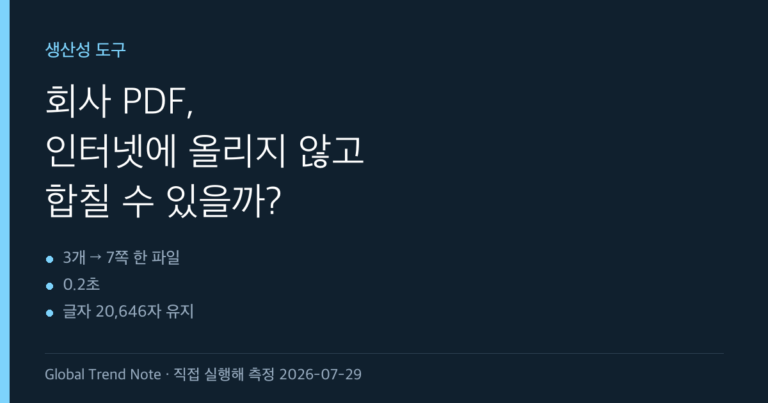 PDF 합치기, 파일 업로드 없이 끝내는 2가지 방법