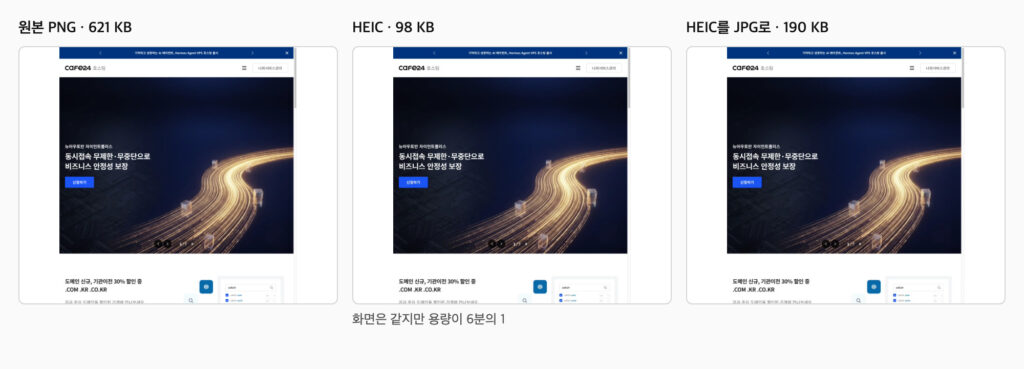 heic format compare